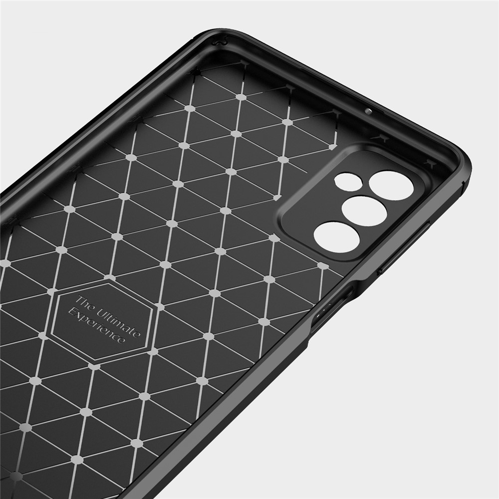 Carbon Fiber Brushed Texture Anti-scratch Shockproof Soft TPU Non-slip Phone Cover for Samsung Galaxy M52 5G - Black-4