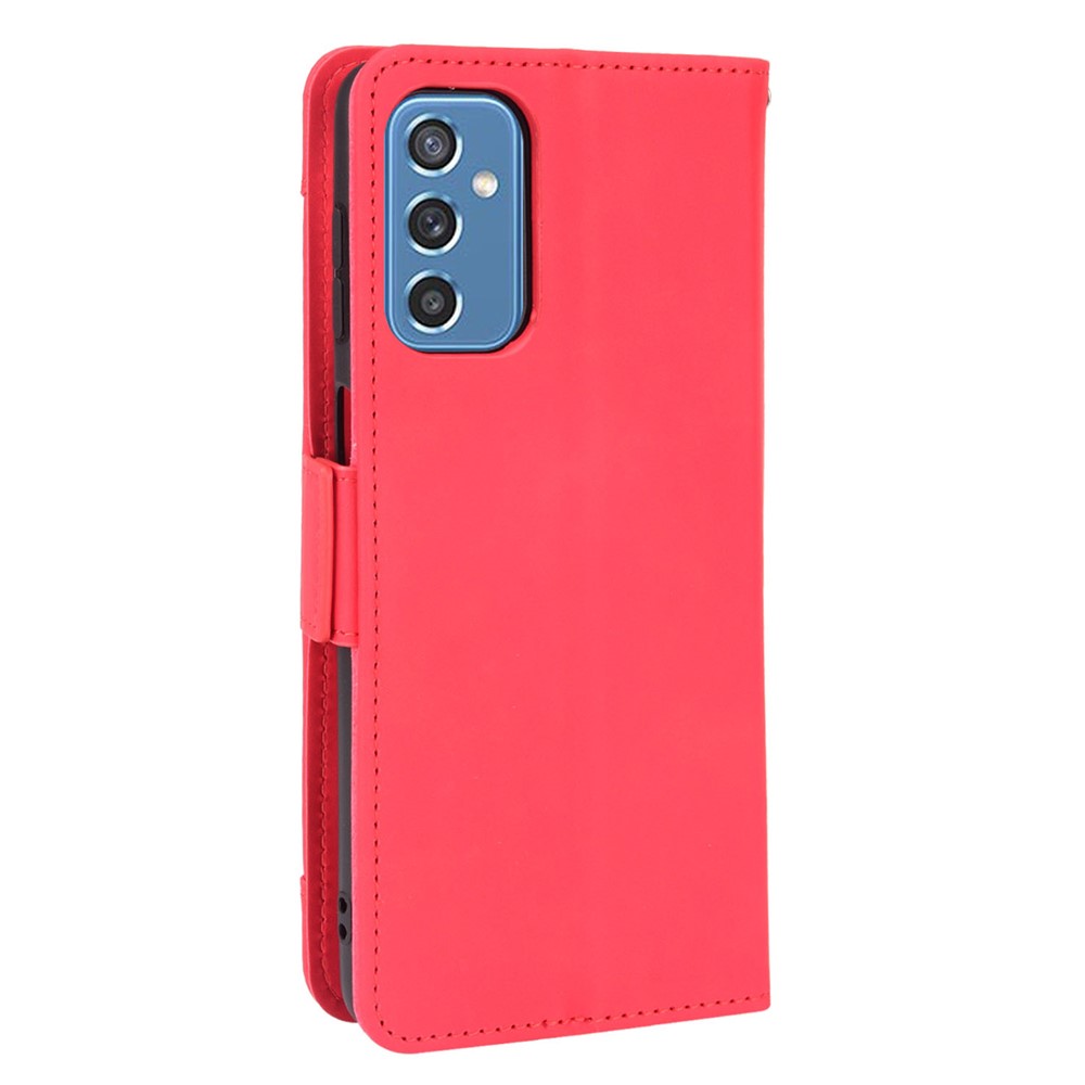 Ultra-thin Phone Case Multiple Card Slot Design TPU+PU Leather Wallet Cover Protector for Samsung Galaxy M52 5G - Red-3