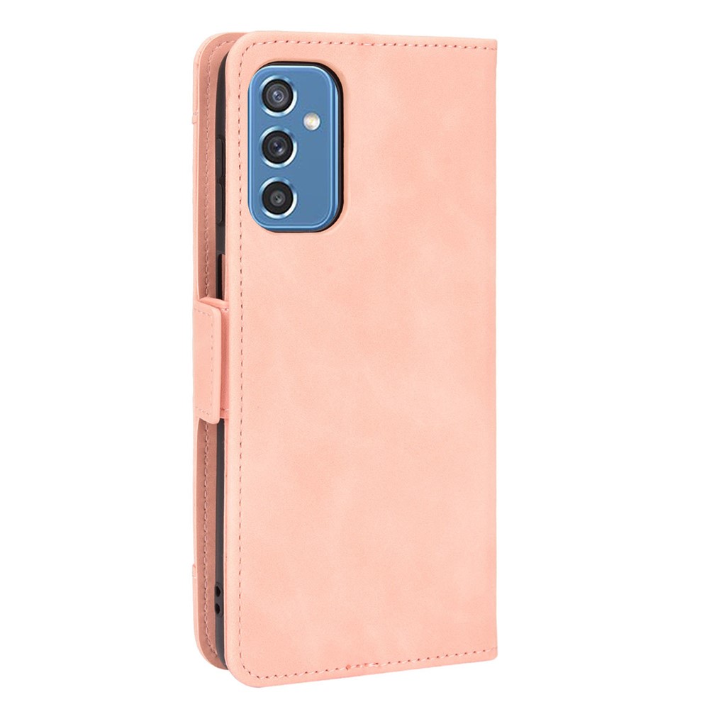 Ultra-thin Phone Case Multiple Card Slot Design TPU+PU Leather Wallet Cover Protector for Samsung Galaxy M52 5G - Pink-3