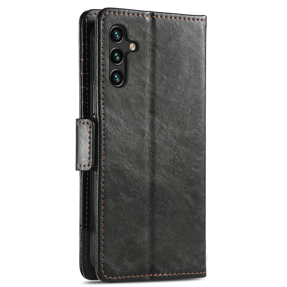 CASENEO 002 Series Splicing Business PU Leather Wallet Stand Full Body Protective Cover Case for Samsung Galaxy A13 5G - Black-10