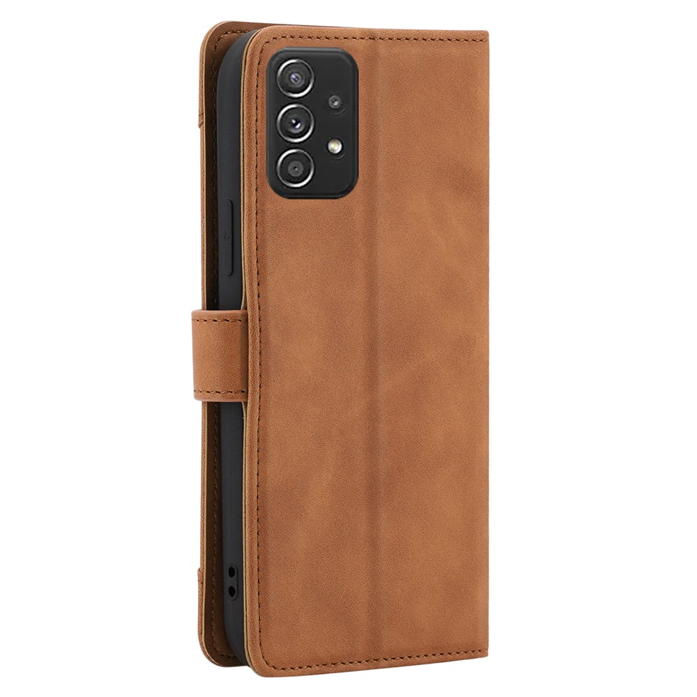 CASE CRAFT PU Leather Exterior Card Slot Protective Phone Case Shell with Stand Wallet Design for Samsung Galaxy A52 5G/4G/A52s 5G - Brown-3