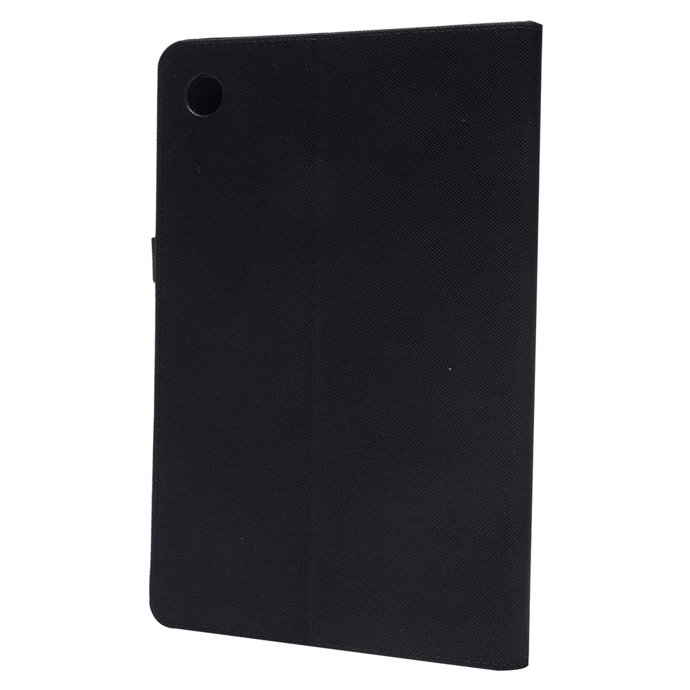 Cloth Texture PU Leather Stand Folding Folio Protective Cover with Card Slots for Samsung Galaxy Tab A8 10.5 (2021) - Black-3