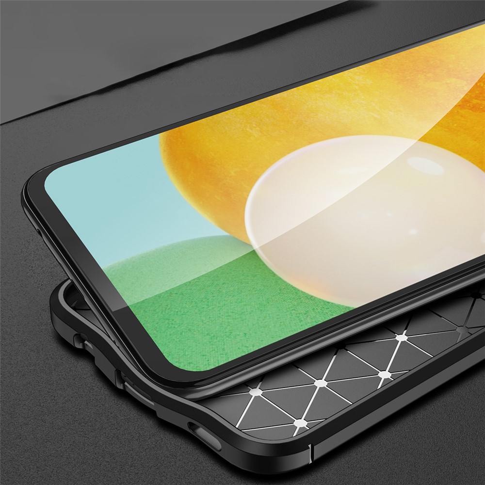Soft TPU Shock Absorption Slim Litchi Texture Protective Back Cover for Samsung Galaxy A03 (Global Version) - Black-2
