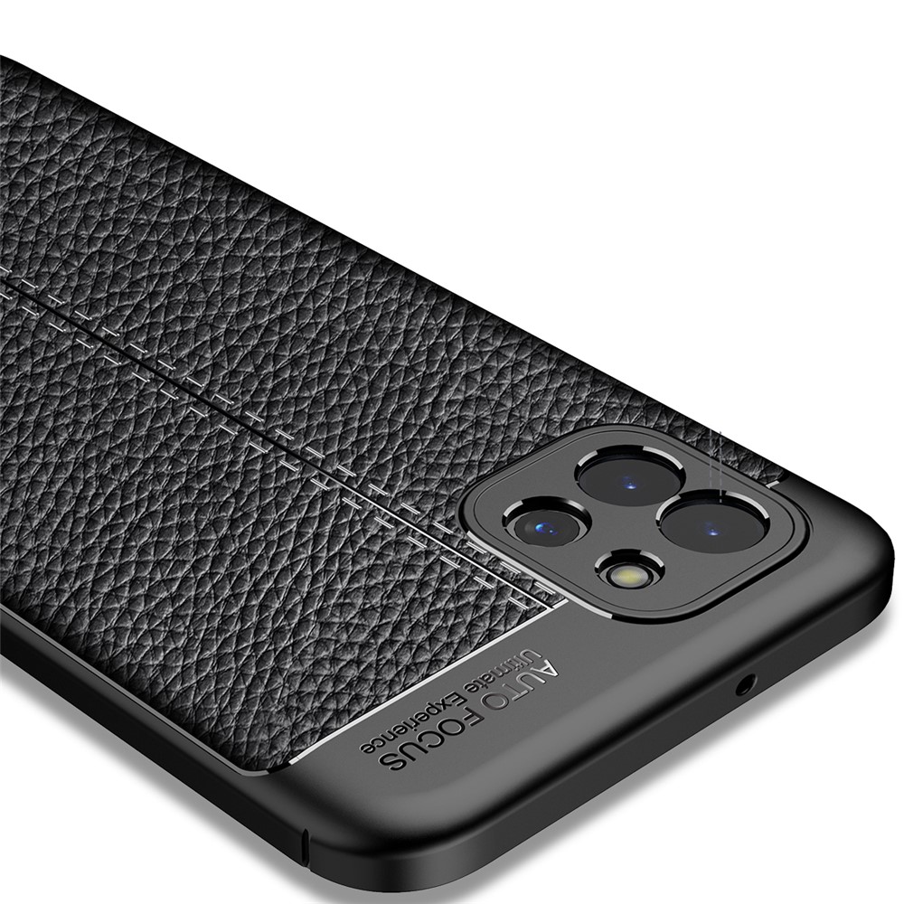 Soft TPU Shock Absorption Slim Litchi Texture Protective Back Cover for Samsung Galaxy A03 (Global Version) - Black-4