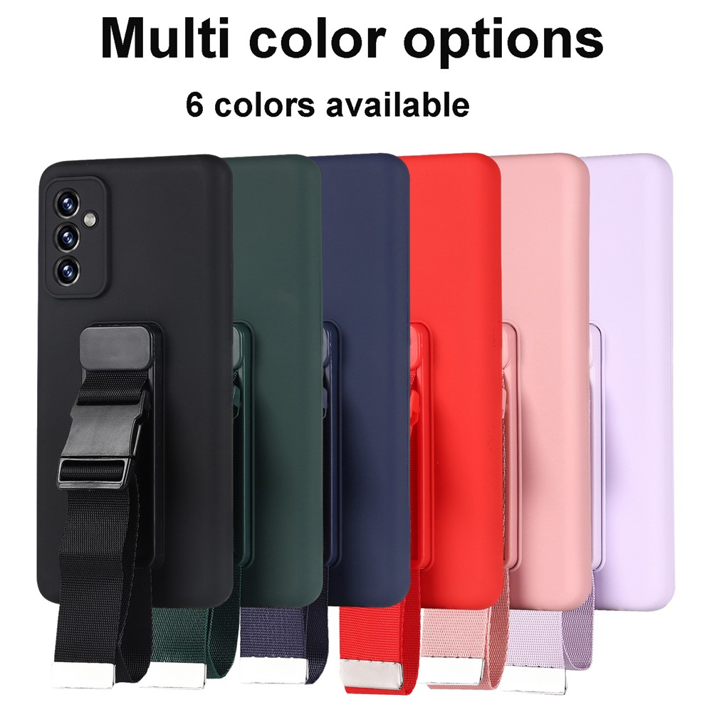 Adjustable Wristband Kickstand Design Shockproof Anti-fall Soft TPU Cover with Long Strap for Samsung Galaxy A52 4G/5G/A52s 5G - Green-10