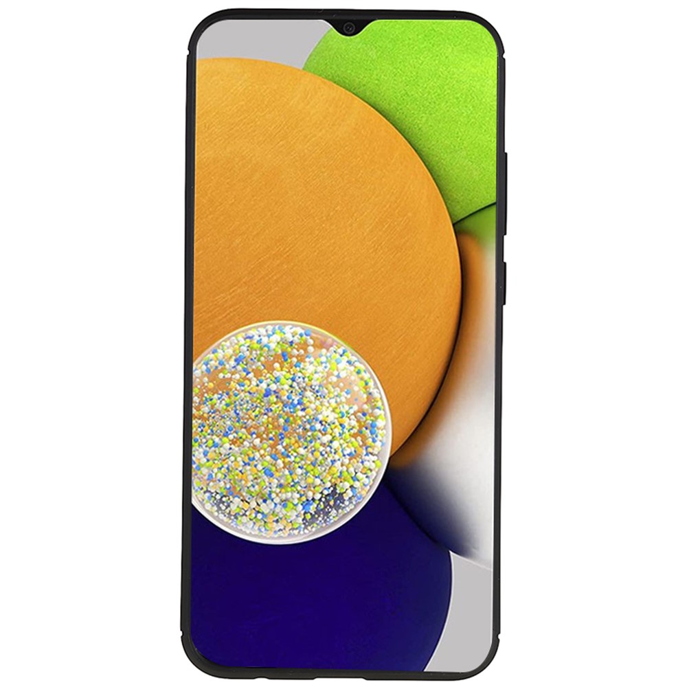 Carbon Fiber Texture Light Thin Anti-fall Soft TPU Cell Phone Cover Shell Protective Case for Samsung Galaxy A03 (Global) - Black-2