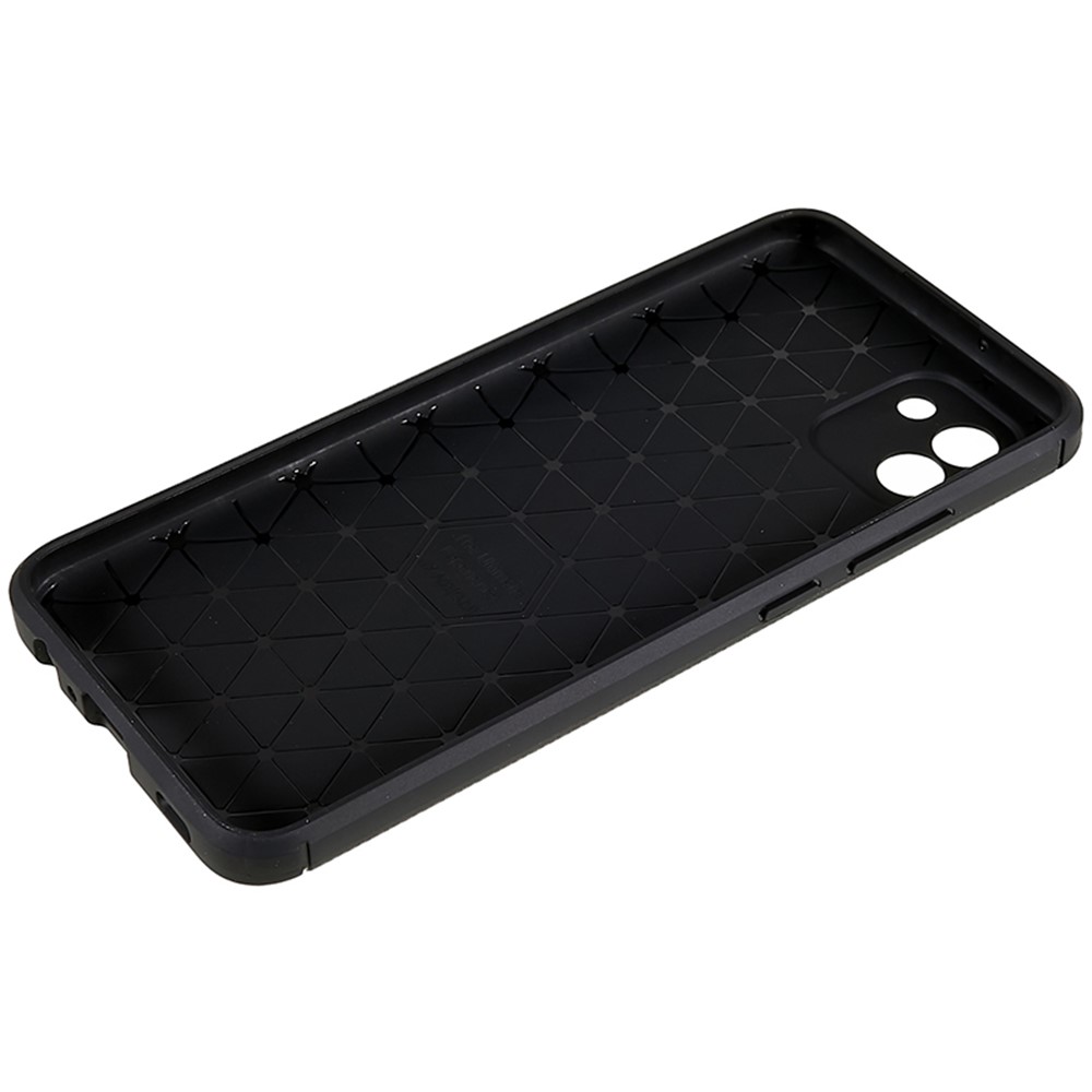 Carbon Fiber Texture Light Thin Anti-fall Soft TPU Cell Phone Cover Shell Protective Case for Samsung Galaxy A03 (Global) - Black-6
