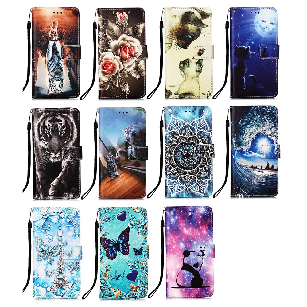 Stand Feature Pattern Printing PU Leather Wallet Magnetic Flip Protective Cover with Wrist Strap for Samsung Galaxy S22 Plus - Baby Panda-8