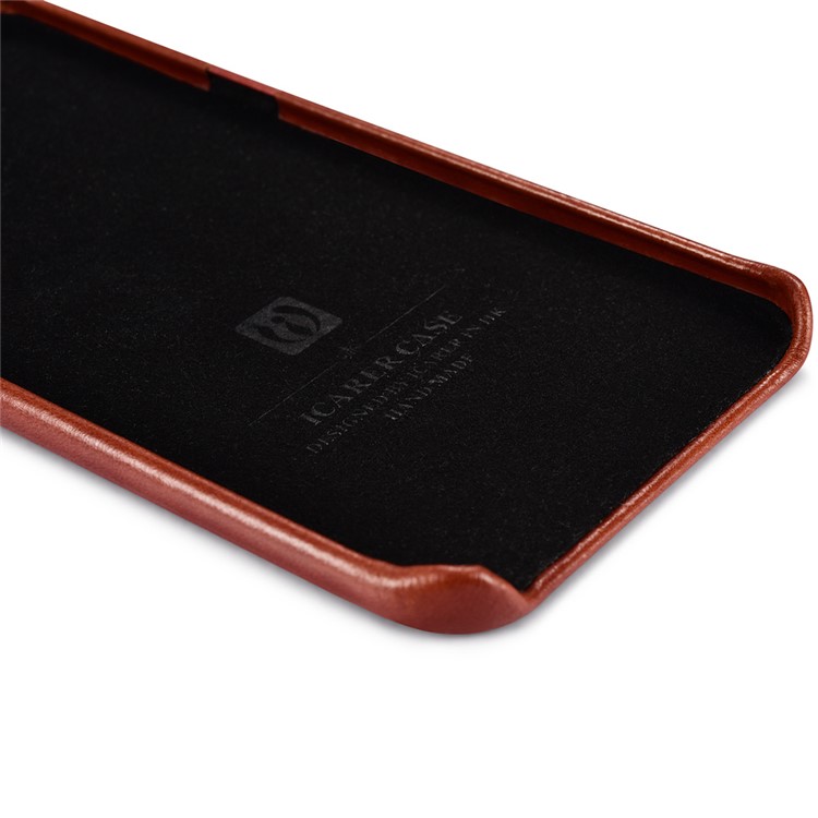 ICARER for Samsung Galaxy S7 edge G935 Retro Genuine Leather Coated Hard Back Cover - Brown-15