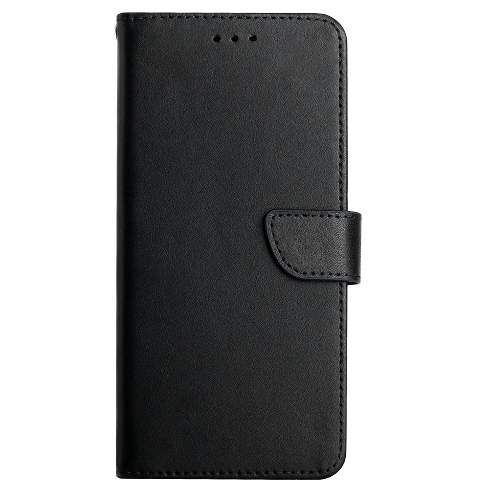 Splashproof Flip Cover Genuine Leather Nappa Texture Multifunction Wallet Stand Good Protective Phone Case for Samsung Galaxy S10e - Black-8