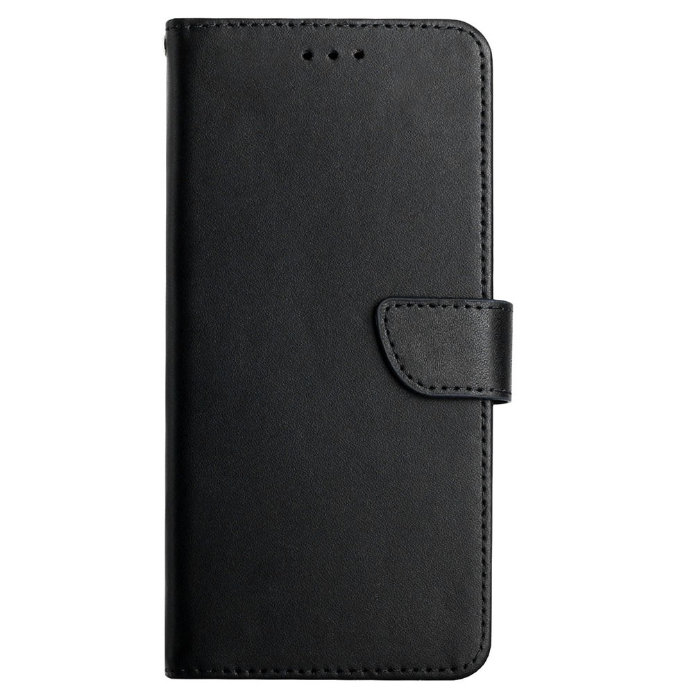 Full Protection Phone Flip Cover Genuine Leather Nappa Texture Multifunction Wallet Stand Phone Case for Samsung Galaxy S21 5G - Black-8