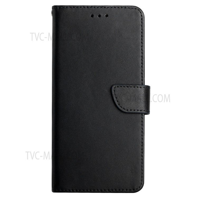 Nappa Texture Case Wallet Anti-drop Genuine Leather Protective Phone Cover Case with Stand for Samsung Galaxy S22 - Black-8
