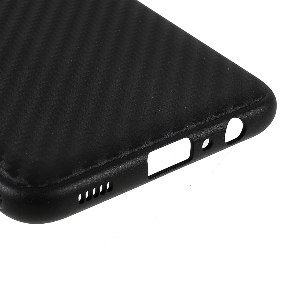 Carbon Fiber Texture Anti-Slip Shock Resistant Soft TPU Phone Case for Samsung Galaxy A03s (166.5 x 75.98 x 9.14mm) - Black-5
