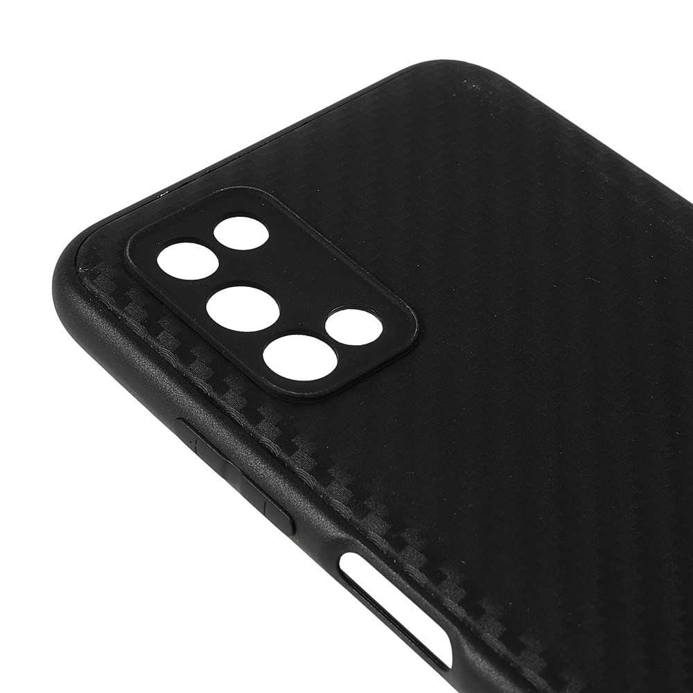 Carbon Fiber Texture Anti-Slip Shock Resistant Soft TPU Phone Case for Samsung Galaxy A03s (166.5 x 75.98 x 9.14mm) - Black-6