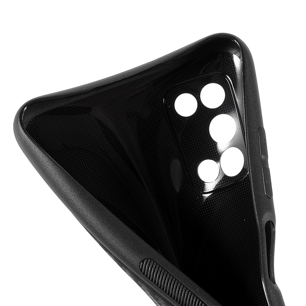 Carbon Fiber Texture Anti-Slip Shock Resistant Soft TPU Phone Case for Samsung Galaxy A03s (166.5 x 75.98 x 9.14mm) - Black-8