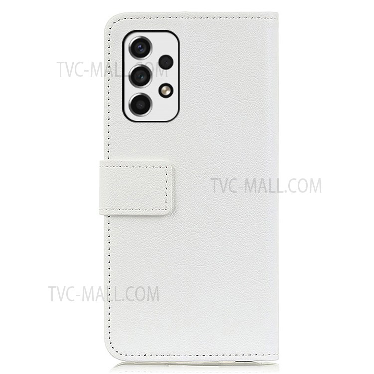 Magnetic PU Leather Stand Wallet Flip Cover Shockproof TPU Interior Protective Case for Samsung Galaxy A53 5G - White-3