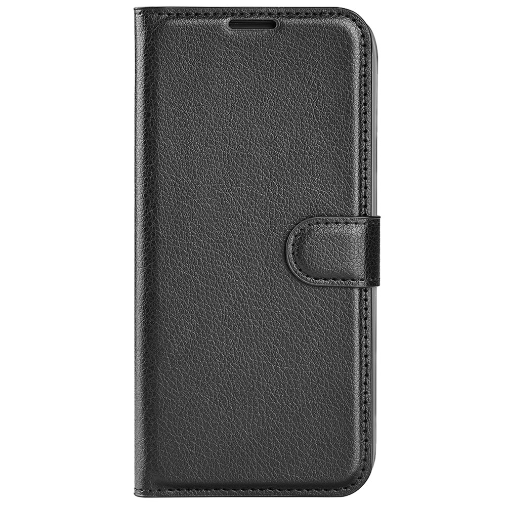 Magnetic Closure Litchi Texture PU Leather Wallet Case Stand Flip Folio Phone Cover for Sony Xperia Pro-I - Black-2