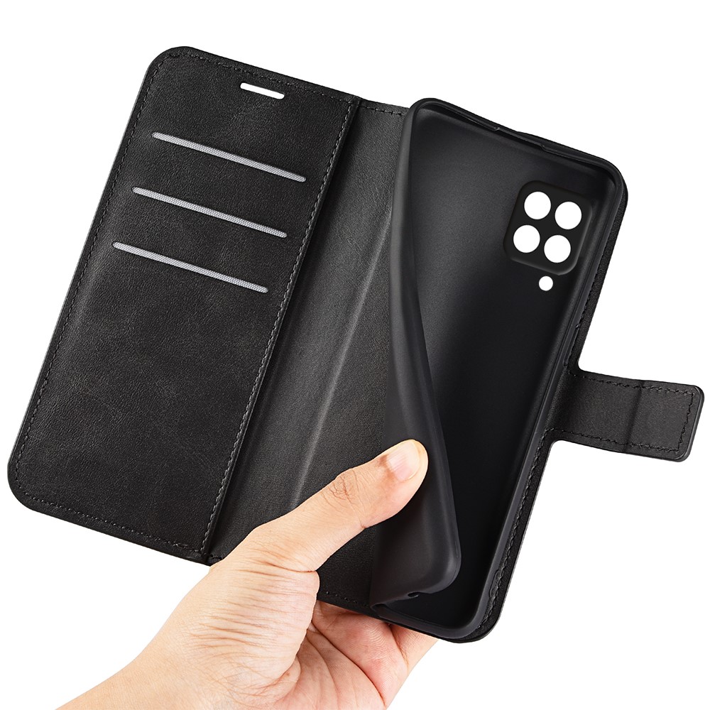 Wallet Stand Case Anti-scratch Shockproof PU Leather Magnetic TPU Interior Protective Flip Cover for Samsung Galaxy F22 - Black-8