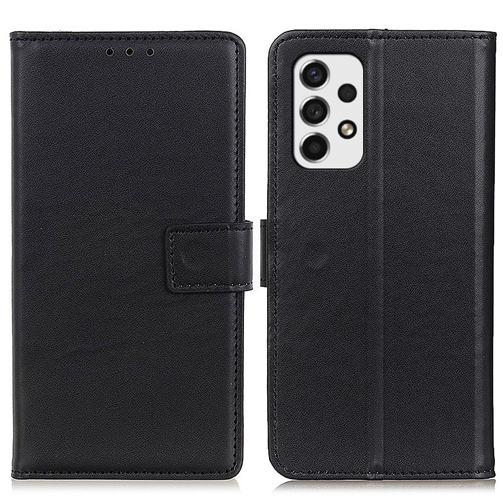 Stand Book Design Magnetic PU Leather Wallet Flip Folio Cover Shockproof TPU Inner Shell for Samsung Galaxy A53 5G - Black-1
