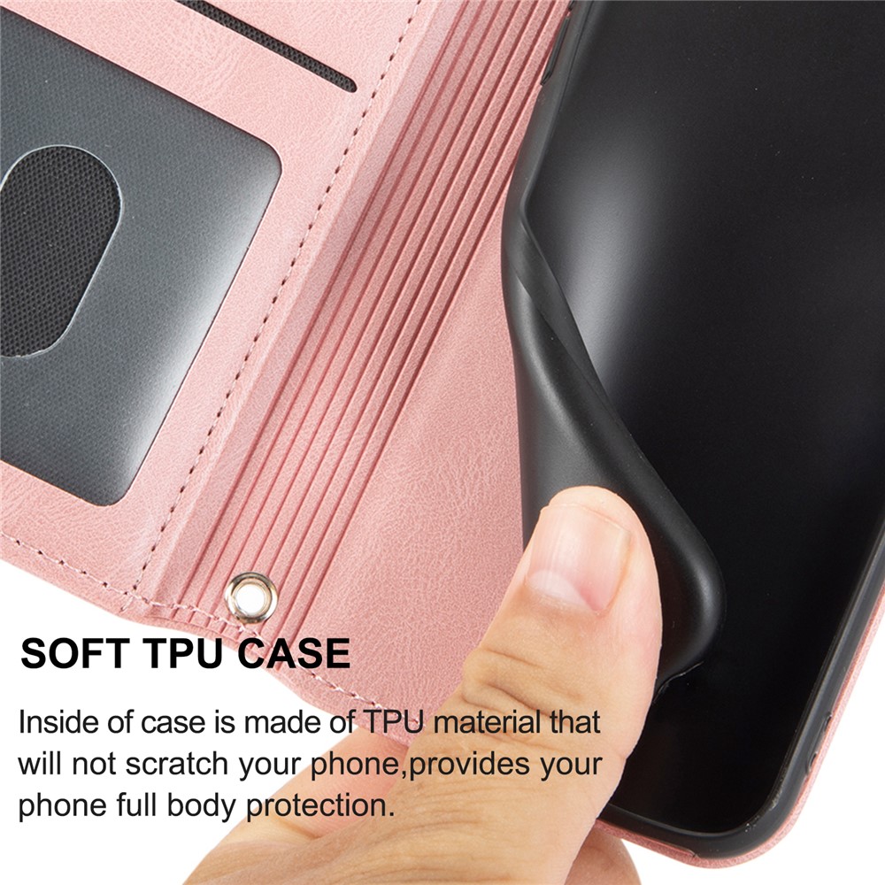 Convenient Lanyard Soft PU Leather and TPU Imprinted Pattern Wallet Phone Case Cover with Stand for Samsung Galaxy A03 (EU Version) - Pink-8