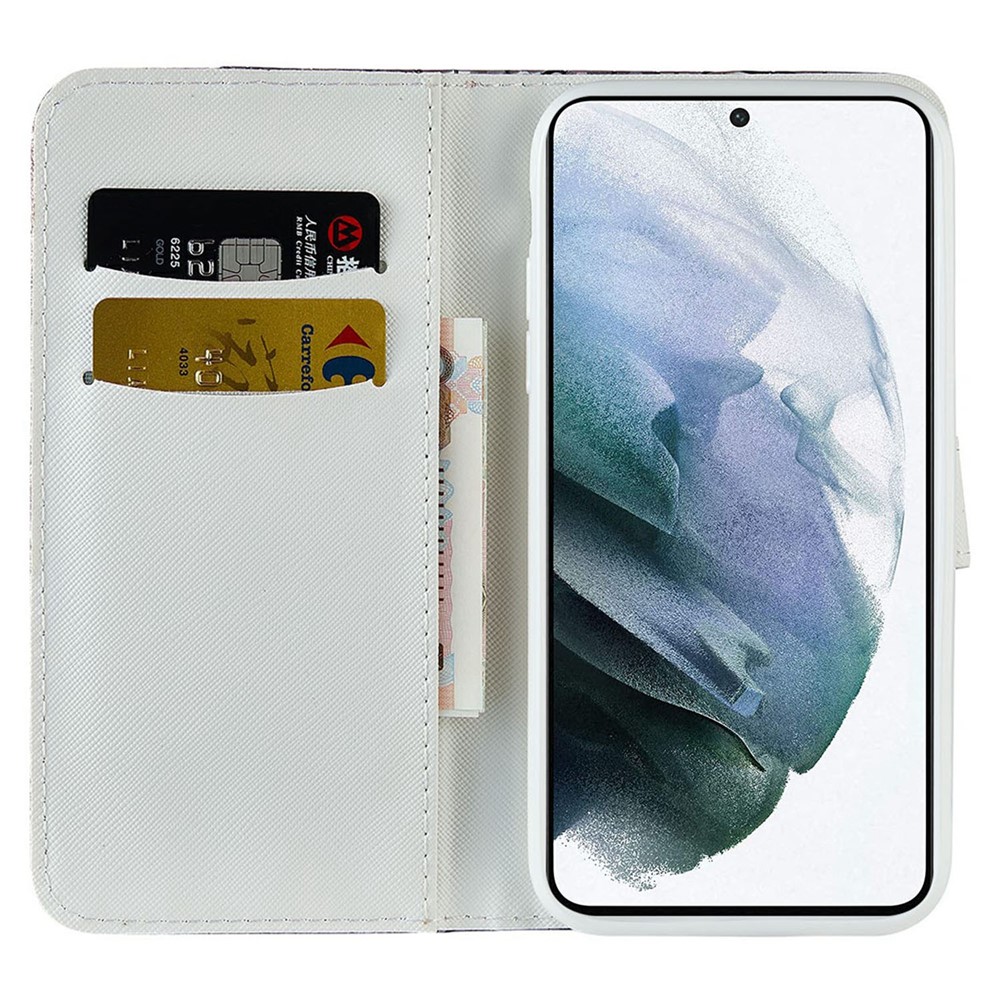 360-Degree Protective Crocodile Texture Glittery Powder Splicing Leather Wallet Case for Samsung Galaxy S22 - Green-4