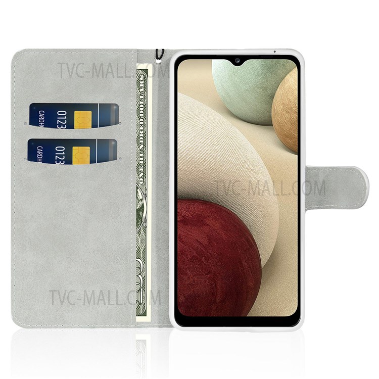 PU Leather Glittery Powder Handy Strap Stylish Wallet Phone Protective Case with Stand for Samsung Galaxy A13 5G - Black-4