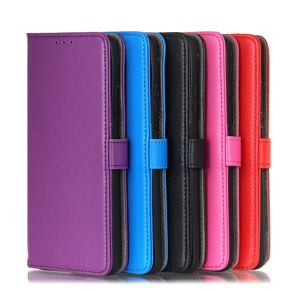Litchi Texture PU Leather Flip Folio Protective Case Book Stand Wallet Magnetic Phone Cover for Samsung Galaxy A33 5G - Black-11
