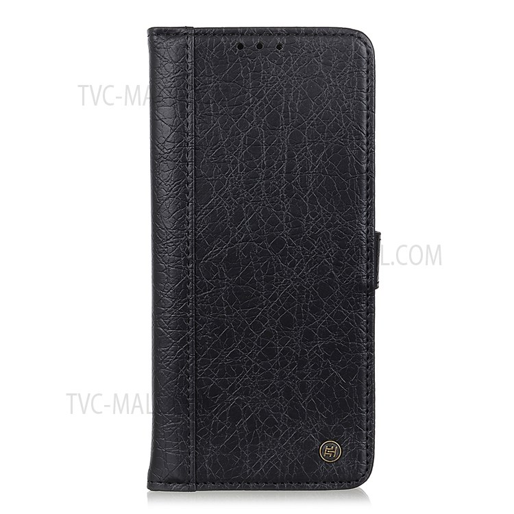 KHAZNEH Rhino Texture Split Leather Wallet Magnetic Phone Case with Stand for Samsung Galaxy A33 5G - Black-2