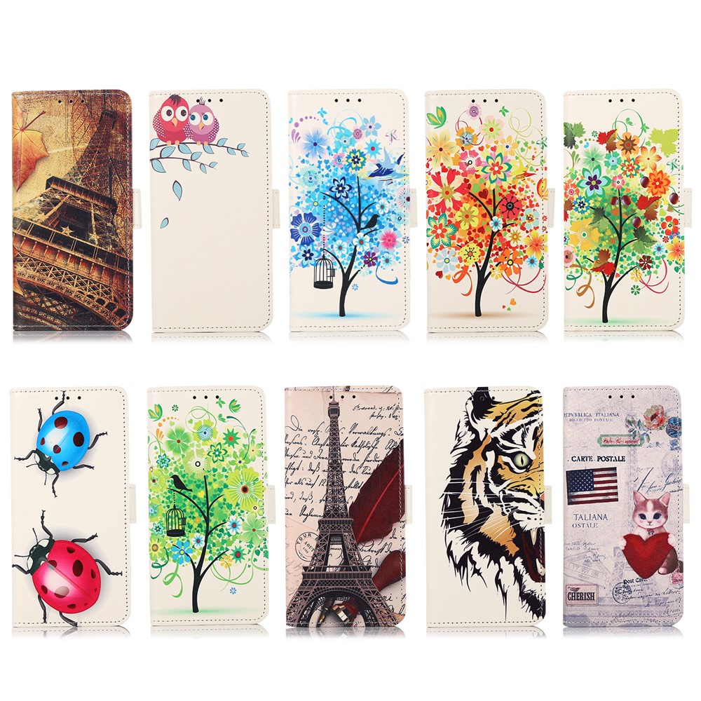 Pattern Printing Wallet Case Stand PU Leather Folio Flip Cover for Samsung Galaxy A33 5G - Eiffel Tower and Feather-8