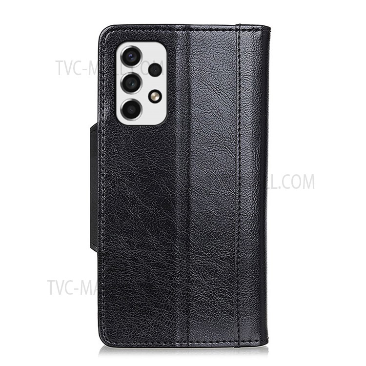 Mobile Phone Guard Case Well-protected Shockproof PU Leather Flip Shell with Wallet and Stand for Samsung Galaxy A53 5G - Black-3