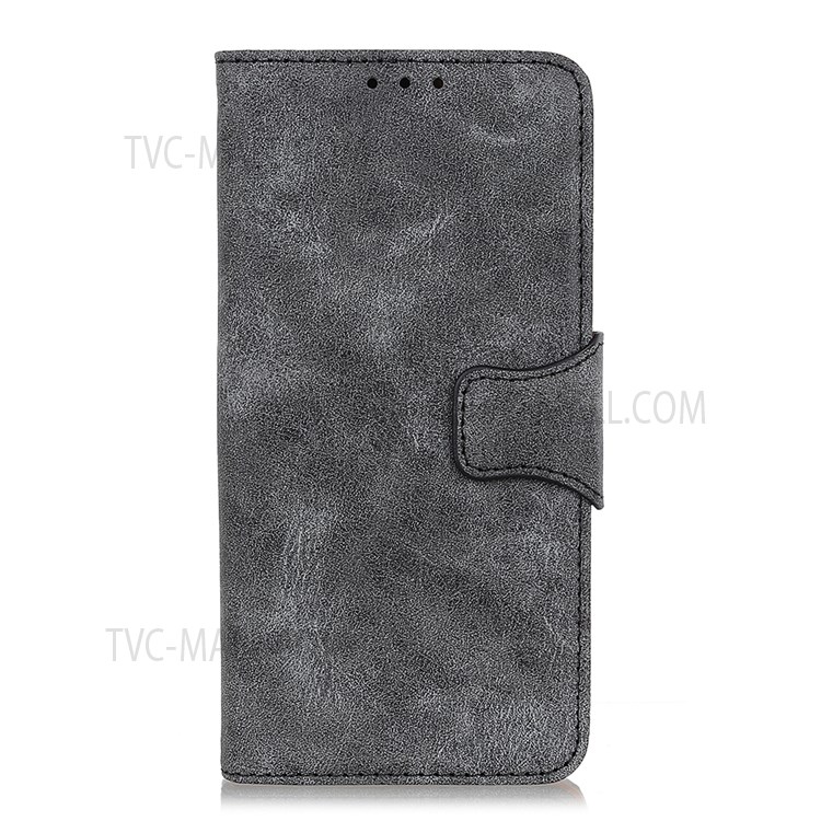 Retro Style Split Leather Anti-drop Well-protected Stand Wallet Magnetic Closure Phone Case Shell for Samsung Galaxy A53 5G - Grey-2