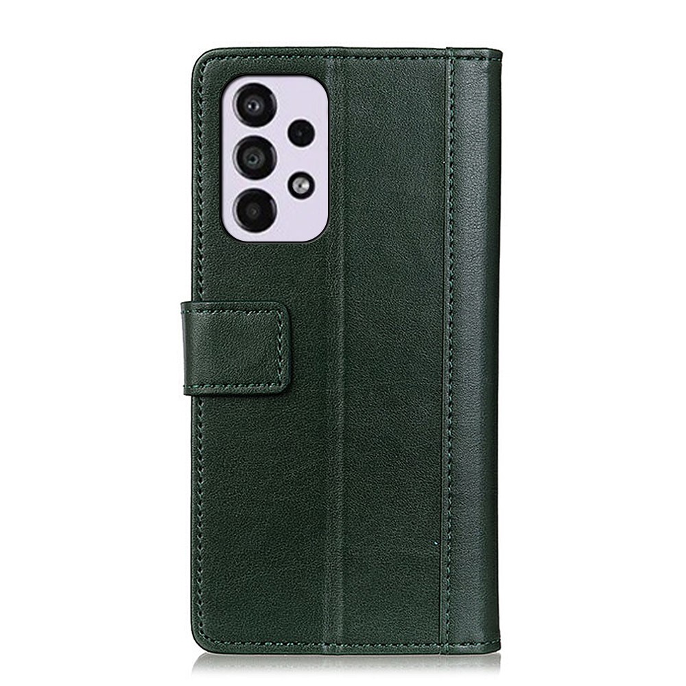 For Samsung Galaxy A33 5G PU Leather Wallet Case Soft TPU Full Body Protection Cover with Stand - Green-3