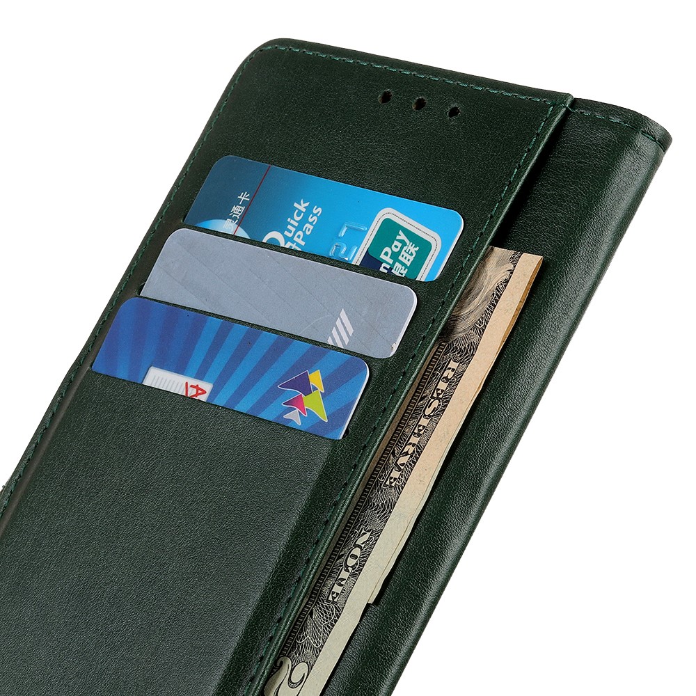For Samsung Galaxy A33 5G PU Leather Wallet Case Soft TPU Full Body Protection Cover with Stand - Green-6