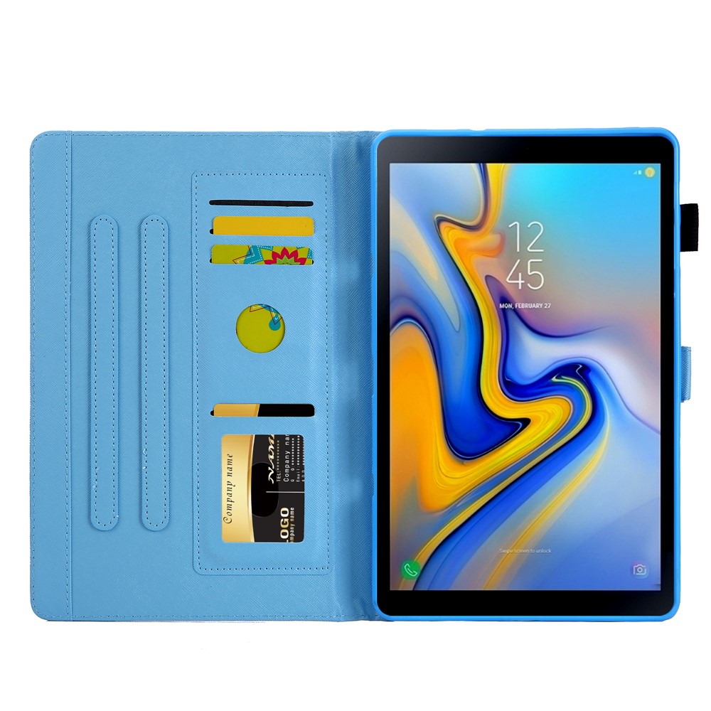 Pattern Printing Full Protection Stand Card Slots Leather Protective Tablet Case Shell for Samsung Galaxy Tab A8 10.5 2021 SM-X200/X205 - Gold Butterfly-4