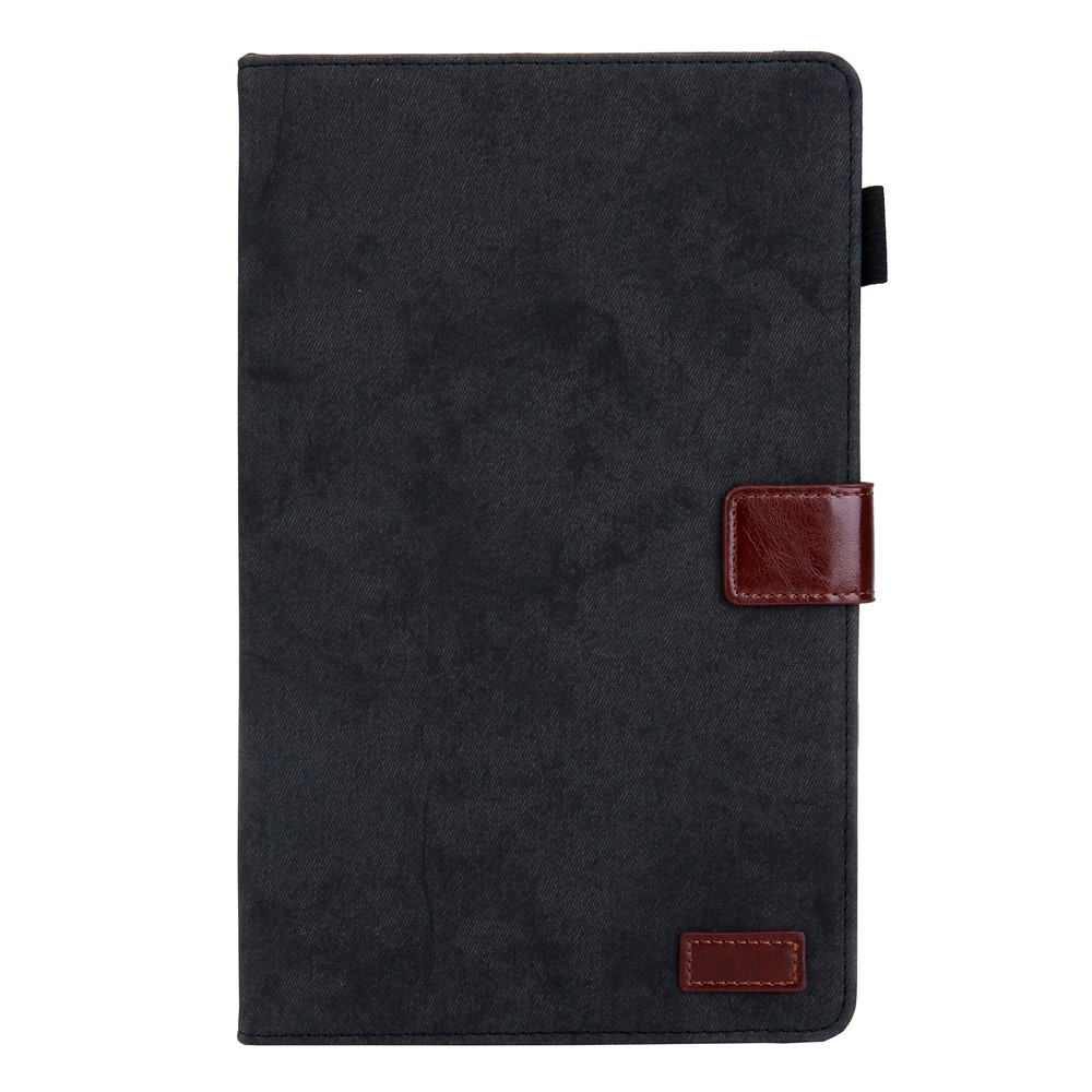 Cloth Texture Business Style Foldable Stand PU Leather Tablet Case Cover with Card Holder for Samsung Galaxy Tab A8 10.5 2021 SM-X200/X205 - Black-2