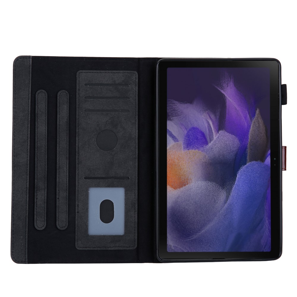 Cloth Texture Business Style Foldable Stand PU Leather Tablet Case Cover with Card Holder for Samsung Galaxy Tab A8 10.5 2021 SM-X200/X205 - Black-6