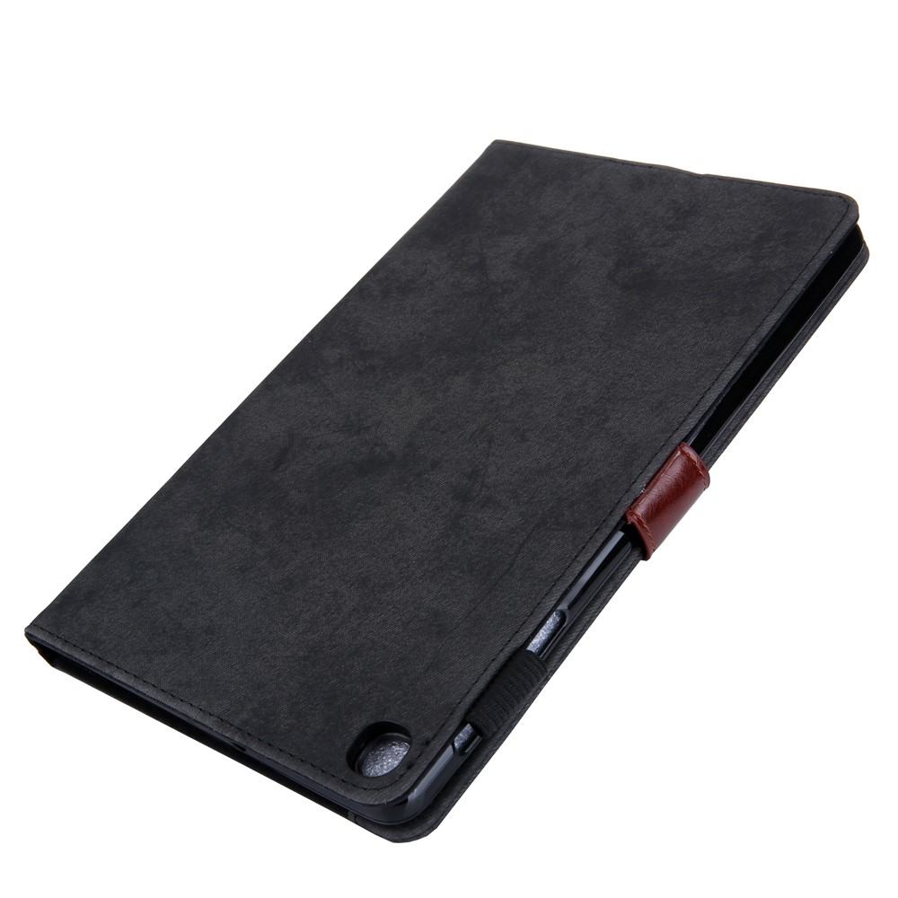 Cloth Texture Business Style Foldable Stand PU Leather Tablet Case Cover with Card Holder for Samsung Galaxy Tab A8 10.5 2021 SM-X200/X205 - Black-8
