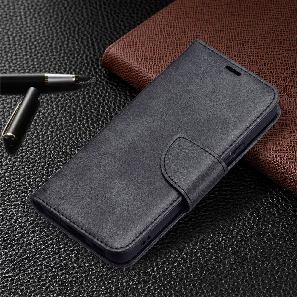 PU Leather Wallet Stand Anti-fall Smartphone Protection Case with Wrist Strap for Samsung Galaxy S22 - Black-7