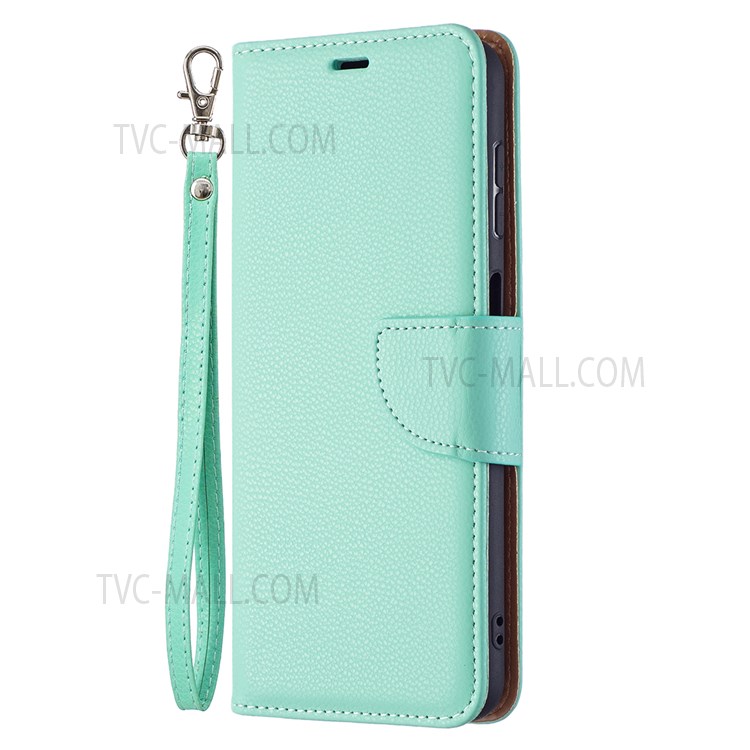 Solid Color Litchi Texture Folio Flip Magnetic Closure Leather Case Cover with Wallet Stand for Samsung Galaxy A13 5G - Green-4