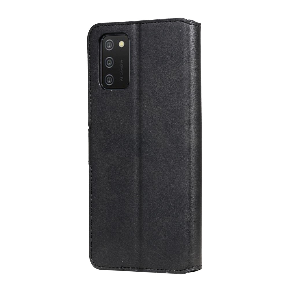 PU Leather Wallet Stand Folio Flip Protective Phone Cover for Samsung Galaxy A03s (164.2 x 75.9 x 9.1mm) - Black-3