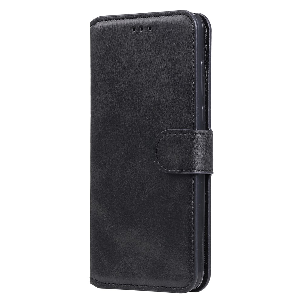 Wallet Stand PU Leather + TPU Full Protection Magnetic Clasp Phone Cover Case for Samsung Galaxy S22 Ultra - Black-2