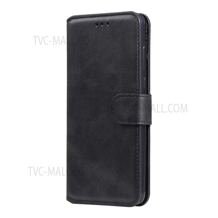Classic Stand Anti-shock Folio Flip Cover PU Leather Wallet Protective Mobile Phone Case for Samsung Galaxy M52 5G - Black-2
