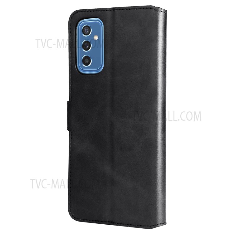 Classic Stand Anti-shock Folio Flip Cover PU Leather Wallet Protective Mobile Phone Case for Samsung Galaxy M52 5G - Black-3