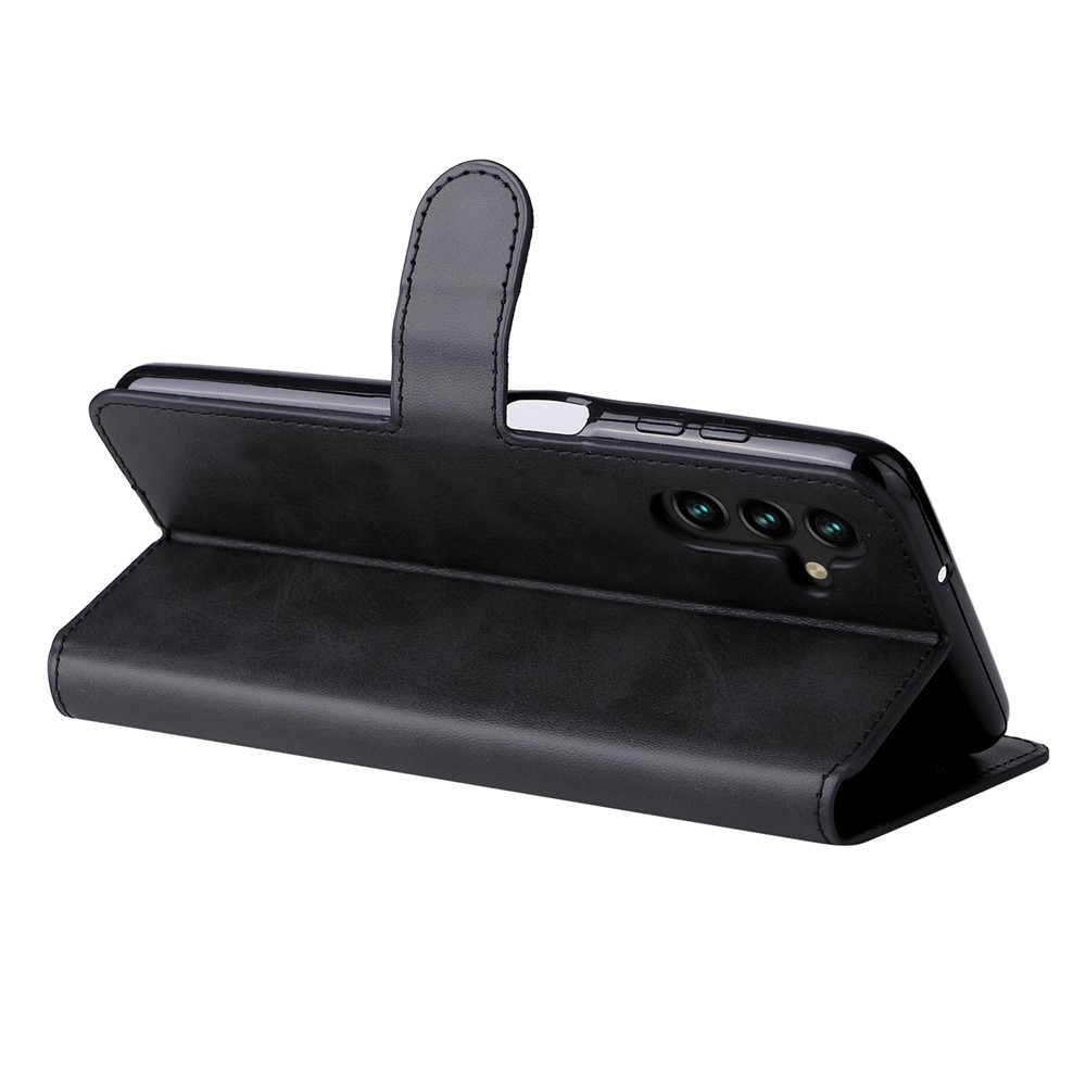 Classic Stand Flip Cover PU Leather Magnetic Closure Anti-Scratch Wallet Phone Case for Samsung Galaxy A13 5G - Black-6