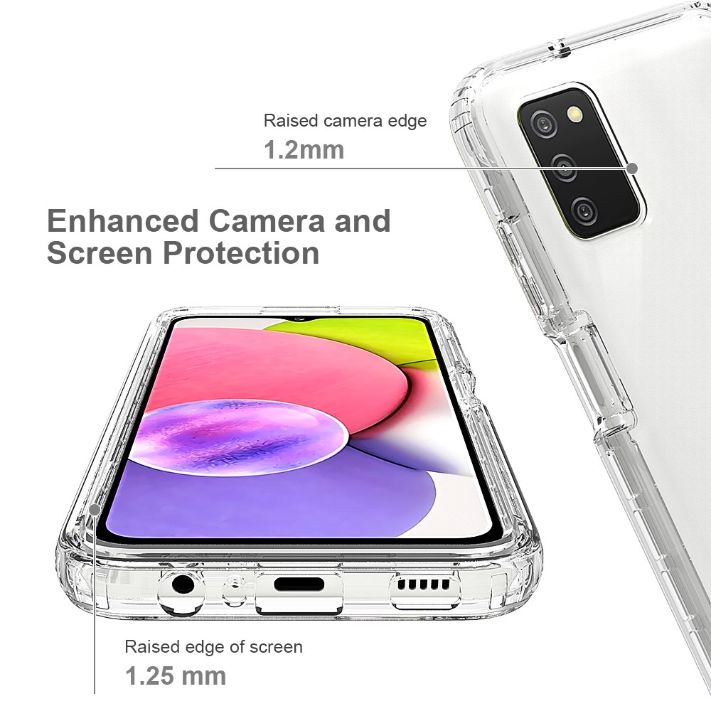 Detachable 2-in-1 Design Gradient Color Case Side Non-slip Clear TPU + PC Phone Shell for Samsung Galaxy A03s (164.2 x 75.9 x 9.1mm) - Transparent-3