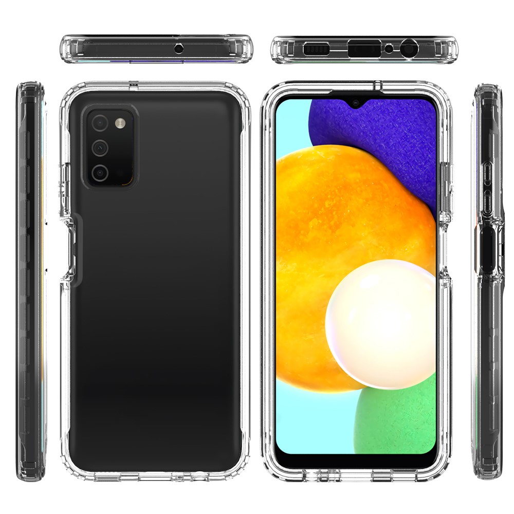 Detachable 2-in-1 Design Gradient Color Case Anti-scratch Side Anti-slip Clear TPU + PC Phone Cover for Samsung Galaxy A03s (166.5 x 75.98 x 9.14mm) - Transparent-6