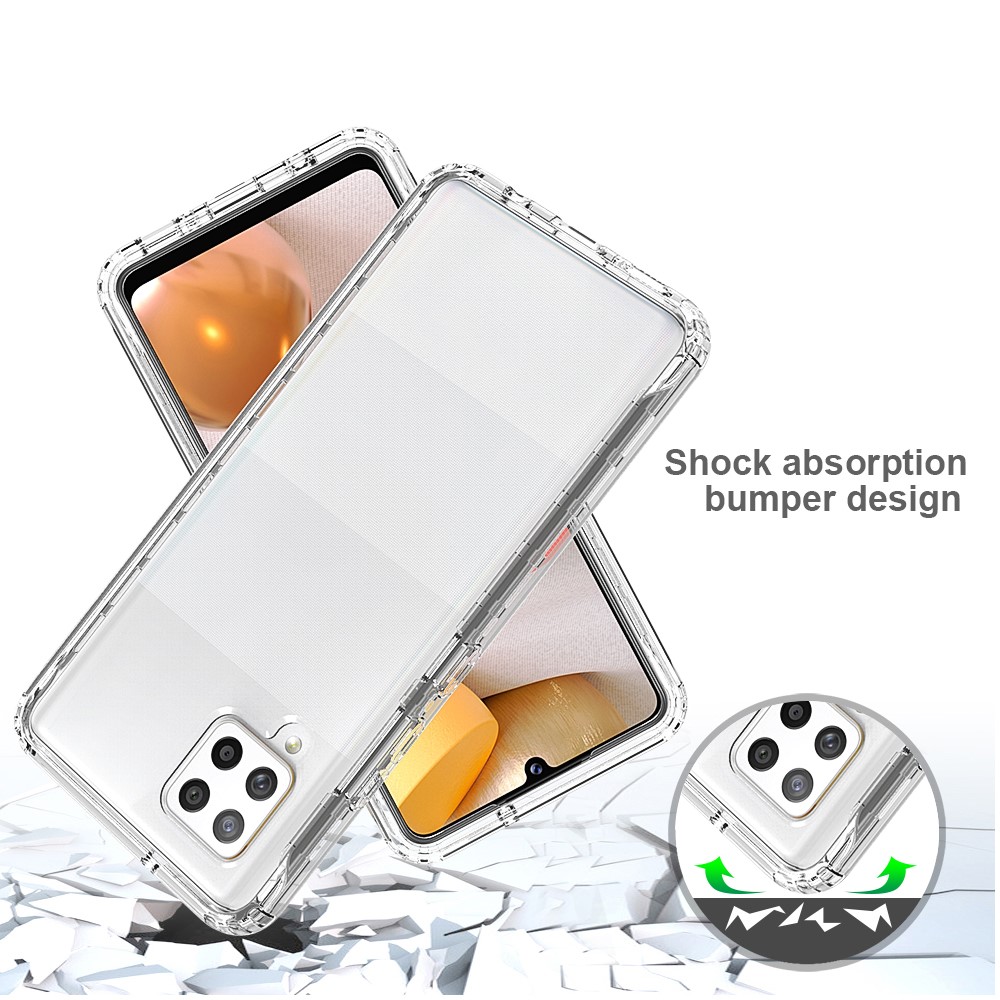 Detachable 2-in-1 Design Gradient Color Anti-fall Clear TPU + PC Phone Shell Case for Samsung Galaxy A42 5G - Transparent-2