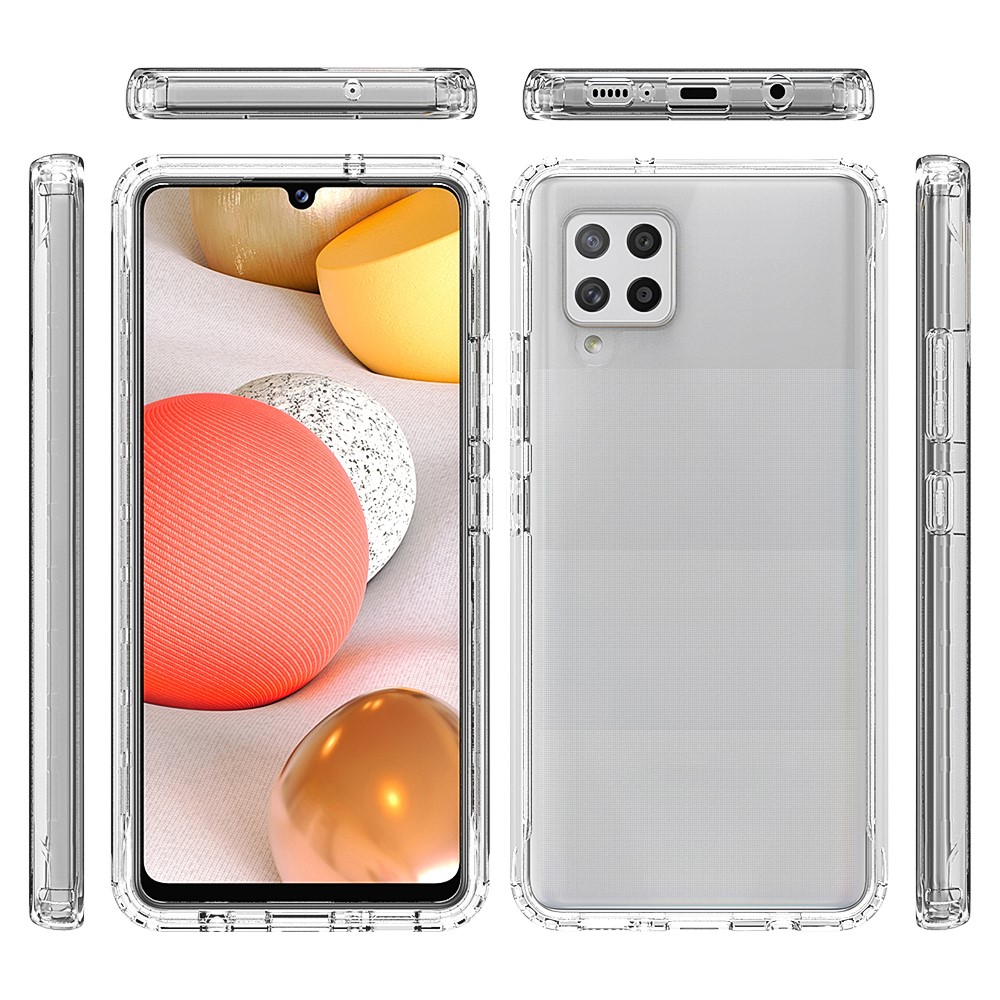 Detachable 2-in-1 Design Gradient Color Anti-fall Clear TPU + PC Phone Shell Case for Samsung Galaxy A42 5G - Transparent-6
