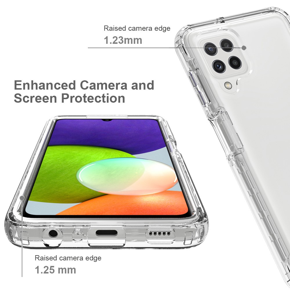 Gradient Color Design Drop-proof Transparent TPU + PC Detachable Phone Shell Case for Samsung Galaxy A22 4G (EU Version) - Transparent-4