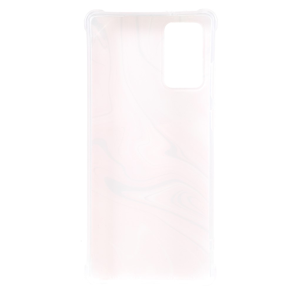 Stylish Marble IMD Laser Lens Protection Four Corner Anti-fall TPU+PC Cover for Samsung Galaxy Note20 Ultra 5G - CF3 Pink-4